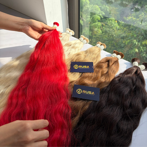 Extensions de cheveux naturels vierges vietnamiens Rusa Hair en vrac, doux, soyeux, lisses, pointes pleines, trame simple, 200g, diverses couleurs - Product Image 3