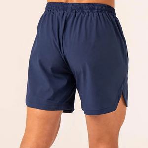 Pantalones cortos de gimnasio con estampado de logotipo personalizado para hombre, pantalones cortos de secado rápido, ajustados, poliéster, Spandex, calle alta, liso, cintura elástica para Fitness - Product Image 3