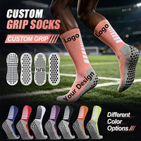 Chaussettes de football personnalisées à forte valeur ajoutée Chaussettes à prise en main d'usine Chaussettes antidérapantes