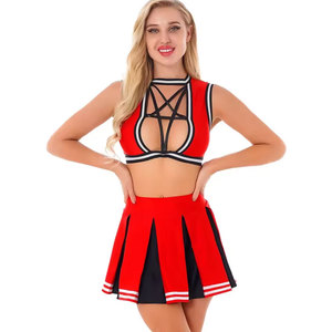 Uniforme de porristas con estampado a la venta en línea, disfraz hecho a medida sin mangas, uniforme de porristas transpirable. - Product Image 1