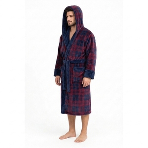 Albornoces Térmicos de Hombre de Manga Larga con Bolsillos, de Tela 100% Algodón Suave al Tacto, de Secado Rápido, con Logotipo Personalizado OEM, Calidad Premium - Product Image 1