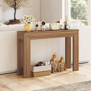Tavolino da ingresso/laterale stretto di lusso in noce da 47 pollici per arredamento domestico - Product Image 6