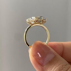 Anillo de Compromiso con Diamante Cultivado en Laboratorio, Certificado por IGI, Anillo de Boda de 2.40 Quilates, Oro Amarillo de 14k, Joyería para Regalo de Fiesta - Product Image 4