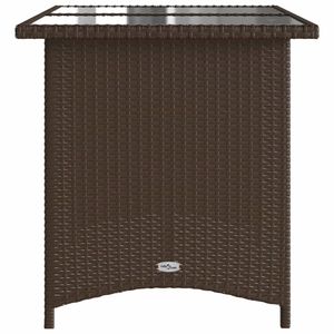 Table de jardin extérieure en rotin PE marron 43,3 x 26,8 pouces - Product Image 5