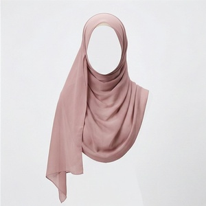 Women Solid Color Chiffon Hijab Breathable Daily Wear Islamic Scarf Shawl - Product Image 1