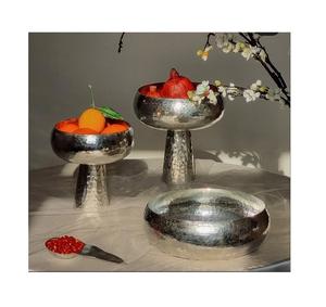 Bol de service pour aliments en acier inoxydable couleur argent, forme personnalisée, bol de service pour sucreries par Home Arts - Product Image 1