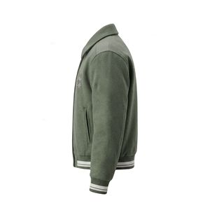 Vintage Style Custom Embroidery Varsity Bomber Jacket Retro Cotton Men Breathable Eco-Friendly Winter Streetwear Fashion <b>Coat</b> - Product Image 4