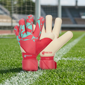 Guantes de Portero de Fútbol de Látex Alemán Rosa y Blanco con Diseño Personalizado, Dedos Completos, Látex Alemán de Corte Negativo de 4mm y Correa - Product Image 5