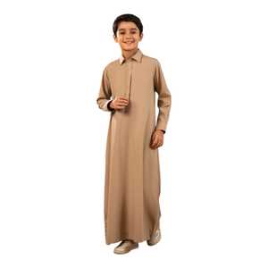 Túnica Thobe para Niños, Ropa Musulmana Islámica, Túnica Árabe Tradicional para Eid, Manga Larga, Caftán Infantil Hasta el Tobillo, por Aa Impex - Product Image 1