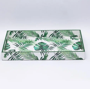 Precio al por mayor Bandejas de MDF Impresión multicolor Juego de tres bandejas de MDF para servir la decoración de la Mesa del hotel del hogar hecha por Tayyab Handicraft - Product Image 3