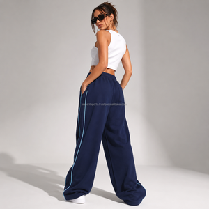Pantalones Deportivos Extra Grandes Personalizados para Mujer, Felpa Francesa de Algodón 400-480 GSM, Impresión Serigrafiada para Ropa de Estar en Casa, Cordón Ajustable, Cómodos y Modernos - Product Image 2