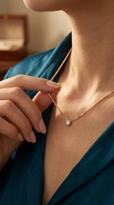 Cadena de Oro Amarillo Sólido de 14k con Eslabones Tipo Cable y Acabado Pulido para Colgante - Product Image 2