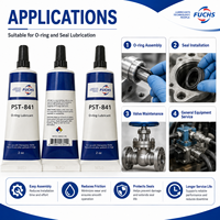 FUCHS PST-841 2OZ Graisse lubrifiante silicone pour joints toriques, joints en caoutchouc, vannes, plomberie, résistante à l'eau, AGMA 220, lubrifiant haute viscosité