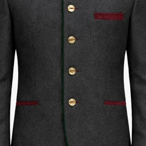 Veste traditionnelle bavaroise pour homme, Janker, en laine Loden, col montant, respirante, pour l'hiver, usage extérieur, haute qualité, style urbain - Product Image 6