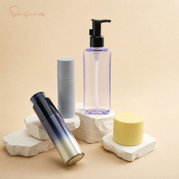 Set Botol Pompa Krim Lotion Plastik PET 60g 30ml-150ml Anti Bocor Isi Ulang, Wadah Pelembap Kosmetik, Cetak Sablon, Untuk Perjalanan