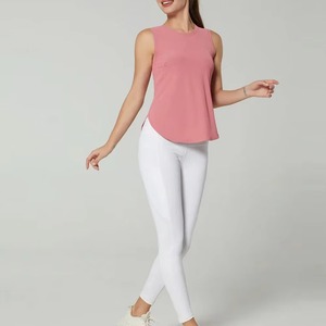 2026 Custom Womens Knitted Tank <b>Top</b> Plain Color <b>Ladies</b> Gym Sport <b>Vest</b> Fitness Wear Curved Hem Stylish Tank <b>Top</b> for Women - Product Image 6