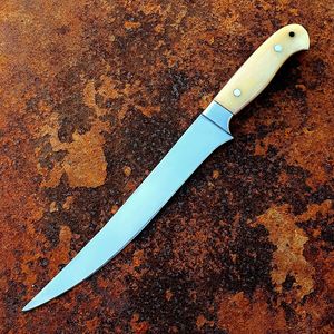 Custom Handmade 67-Layer Damascus Steel Fillet <b>Knife</b> <b>Bone</b> <b>Handle</b> 60 HRC Eco-Friendly Long Flexible Blade Professional Fish - Product Image 3