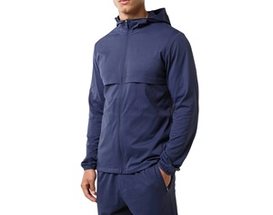 ชุดวอร์มผ้าโพลีเอสเตอร์คอตตอนแบบมีฮู้ด ล้างสีแบบแอซิดวอช สำหรับผู้ชาย สวมใส่สบาย ระบายอากาศได้ดี เหมาะสำหรับออกกำลังกาย ฟิตเนส และสวมใส่ในชีวิตประจำวัน - Product Image 1