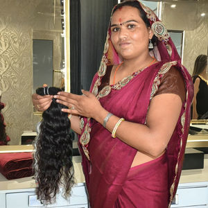 Faisceaux de trame de cheveux humains de temple brésilien naturel non transformé pour les femmes couleur noire crépue vague naturelle non ombrée pas de perte de noir - Product Image 2