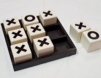 Jeu de Tic Tac Toe de luxe fait main en résine époxy, thème dessin animé, plateau XO, statue en résine, décoration d'intérieur, cadeau