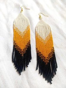 Boucles d'oreilles fantaisie coréennes brodées de perles, faites à la main, légères, accessoires de bijoux de créateur pour femmes - Product Image 2