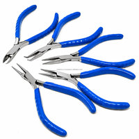 Pince multifonctionnelle pour bijoux, 5 pouces, en acier inoxydable, à bec rond, pour couper les fils, pour la fabrication de bijoux faits à la main