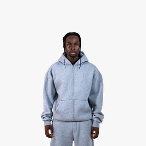 Survêtement personnalisé de haute qualité pour homme, tenue décontractée, ensemble 2 pièces avec fermeture éclair intégrale, idéal pour la gym et le jogging - Product Image 6