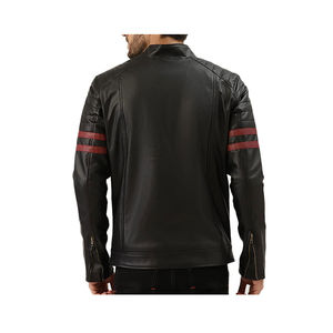 Blouson en cuir pour moto, homme, hiver, col montant, imperméable, réversible, design personnalisé, logo sur le devant, respirant, écologique - Product Image 6