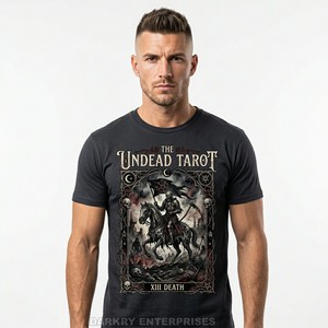 Camiseta Personalizada para Hombre en Azul Pizarra con Estampado de Tipografía de Esqueleto de Zombi, Camiseta Gráfica de Algodón Estilo Urbano, Venta al Por Mayor de Fábrica - Product Image 4
