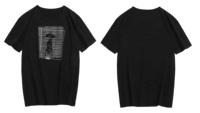 T-shirt en coton graphique pour homme 180 GSM, col rond, manches courtes, écologique, respirant, imprimé sur mesure, marque privée, OEM