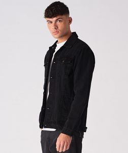 Winter <b>Denim</b> <b>Jacket</b> <b>Men's</b> Front Logo Comfortable Regular Fit Durable Breathable Quick Dry Casual Outdoor Wear - Product Image 3