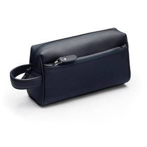 Étui à cosmétiques vintage en cuir Crazy Horse, taille moyenne, fermeture éclair, poignée souple, portable et durable, idéal pour les voyages - Product Image 2