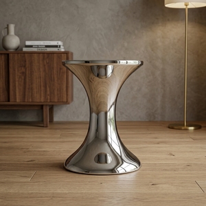 Chaises élégantes de tabouret de bar en bois d'aluminium de style vintage moderne pour la décoration intérieure pour le salon et l'extérieur - Product Image 5