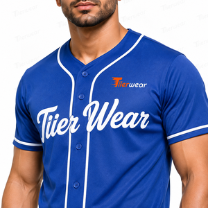 เสื้อเบสบอลชายสไตล์พิทเชอร์ ผ้ากีฬาเนื้อนุ่มยืดหยุ่น น้ำหนักเบา แขนสั้น เสื้อเบสบอลแบบทีม ทรงเข้ารูป - Product Image 5