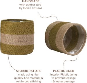 Panier en corde de jute naturelle, multi-usages, fait main, pour plantes succulentes, disponible chez l'exportateur - Product Image 5