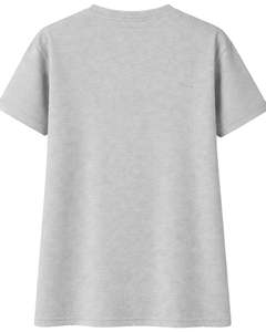 T-shirt en coton gris personnalisé pour femme avec nœud en strass minimaliste, manches courtes, col rond, haut décontracté tendance pour femme, personnalisable OEM - Product Image 2