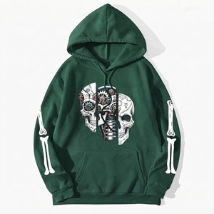 Sudadera con Capucha Personalizada con Estampado Gráfico, Ecológica, Transpirable, Estilo Urbano, de Poliéster y Felpa para Hombre - Product Image 1