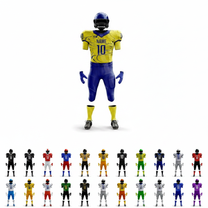 100% Polyester High Quality Polyester Latest Unique Design American Football Uniforms Adult Youth Stretchy Custom Logo Kits - Product Image 1