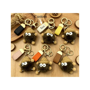<b>Cute</b> Faux Fur Koala Plush Keychain Soft Toy 3D Shape Cartoon Animal White Gray - Product Image 4