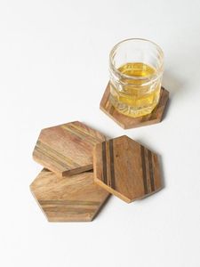 Handmade Wooden Coasters Set Natural Wood <b>Drink</b> Coasters for Coffee, Tea, Cups, Mugs, Dining Table and Home Decor - Product Image 4