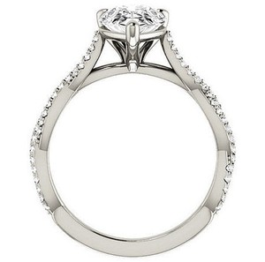 Anillo de Lujo con Moissanita Corte Pera de 10x7mm, Plata de Ley 925, Chapado en Oro Blanco, Certificado, para Compromiso, Boda, Fiesta, Promesa - Product Image 2