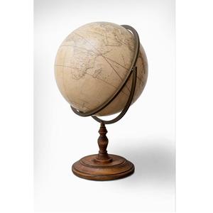 Globe terrestre décoratif rétro fait main de 12 pouces avec carte antique, globe terrestre rotatif avec support en bois massif pour ornement de table - Product Image 1