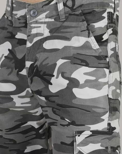 Pantalon cargo camouflage personnalisé, joggers streetwear, coton, imprimé logo, coupe slim homme, pantalon de survêtement - Product Image 3