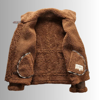 Veste bomber en cuir pour homme de très haute qualité, veste bomber classique de qualité supérieure, en véritable peau de mouton