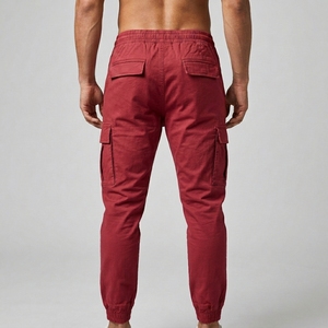 Pantalon de jogging décontracté pour homme en coton avec taille élastique, cordon de serrage et poches cargo – Collection automne – Prix de gros - Product Image 3