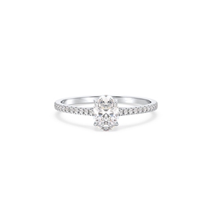 REYES Latest Design 14K Solid White Gold HPHT CVD Lab Grown Diamond Wedding Promise Ring For Women Birthday Gift Fine Jewelry - Product Image 2
