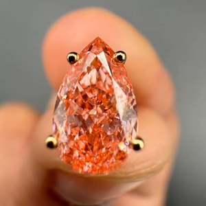 Sparkly Moissanite Pink Pear Cut Diamond Signet <b>Stud</b> Earrings 925 <b>Silver</b> Fine Jewelry Engagement for Women's Charm Gift Her - Product Image 1