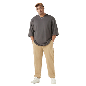 Pantalones deportivos holgados de algodón con lavado ácido personalizados para hombre, unisex, talla grande, con puños elásticos, lavado a la piedra, de felpa francesa. - Product Image 2