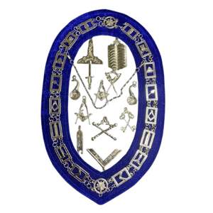 Collares de Cadena Masónicos Hechos a Medida, Collares de Cadena del 33º Grado de la Francmasonería con Incrustaciones de Joyas - Product Image 4