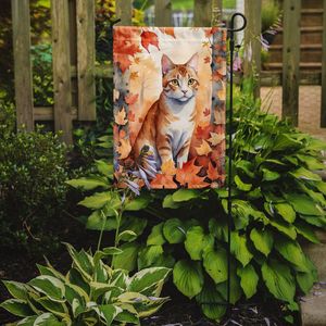 Ural Rex chat automne feuilles jardin drapeau multicolore boîte aux lettres décoratif cour bannière pour Patio oeuvre pour parterres de fleurs petits jardins - Product Image 2